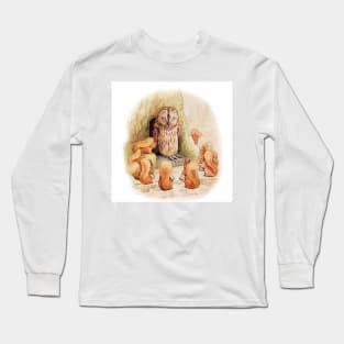 “Old Mr Brown Owl and the Squirrels” by Beatrix Potter Long Sleeve T-Shirt